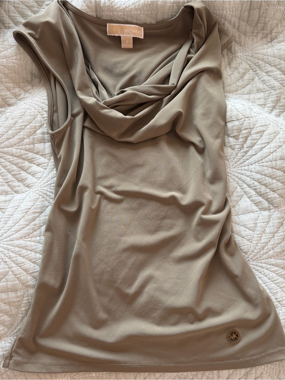 Michael Kors Women’s Olive green Cowl Neck Sleeveless Top
